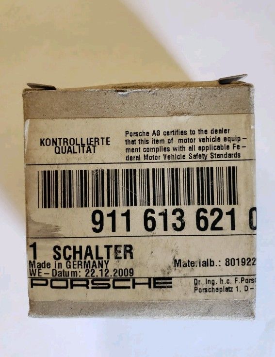 Porsche Genuine 911(contact info removed)3 Window Switch. 911,911s,911sc, 930,912E (74'-89').