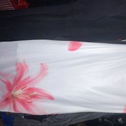 Long Flower White Summer Dress