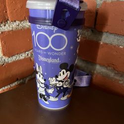 Disney 100th Anniversary Travel Tumbler With Lanyard