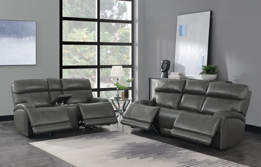New Genuine Leather Sofa And Loveseat With Power Recliners