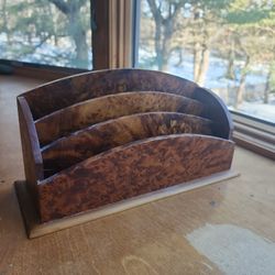 Stunning Moroccan Rare Thuya Burl Wood Letter Stand