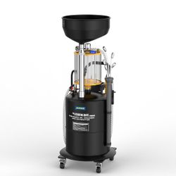 AUTOOL Self-Evacuating Portable Oil Drainer, Steel 18-Gallon Fluid Evacuator W/Bowl, Air Operated Drainer for Oil Change Combination of Pumping, Drain