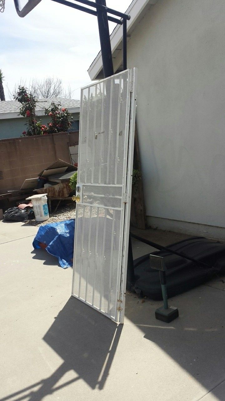 80x32 custom made iron Security Screen Door.
