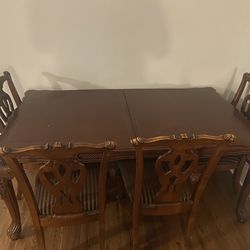 Dining room table and chairs