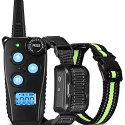 Dog Shock Collar with Remote, Dog Training Collar with Beep, Vibration and Shock Training Modes for Small Medium and Large Dogs, 1000 Feet Range Remot