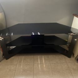 Glass TV stand
