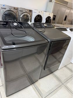Samsung top load washer and gas dryer set
