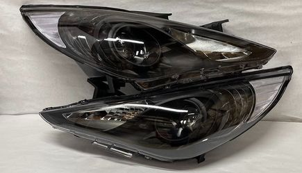 LA Zona Auto Parts 2011 to 2014 Hyundai Sonata Chrome OEM STYLE Headlights Luces Micas Calaveras faros Focos Luz 