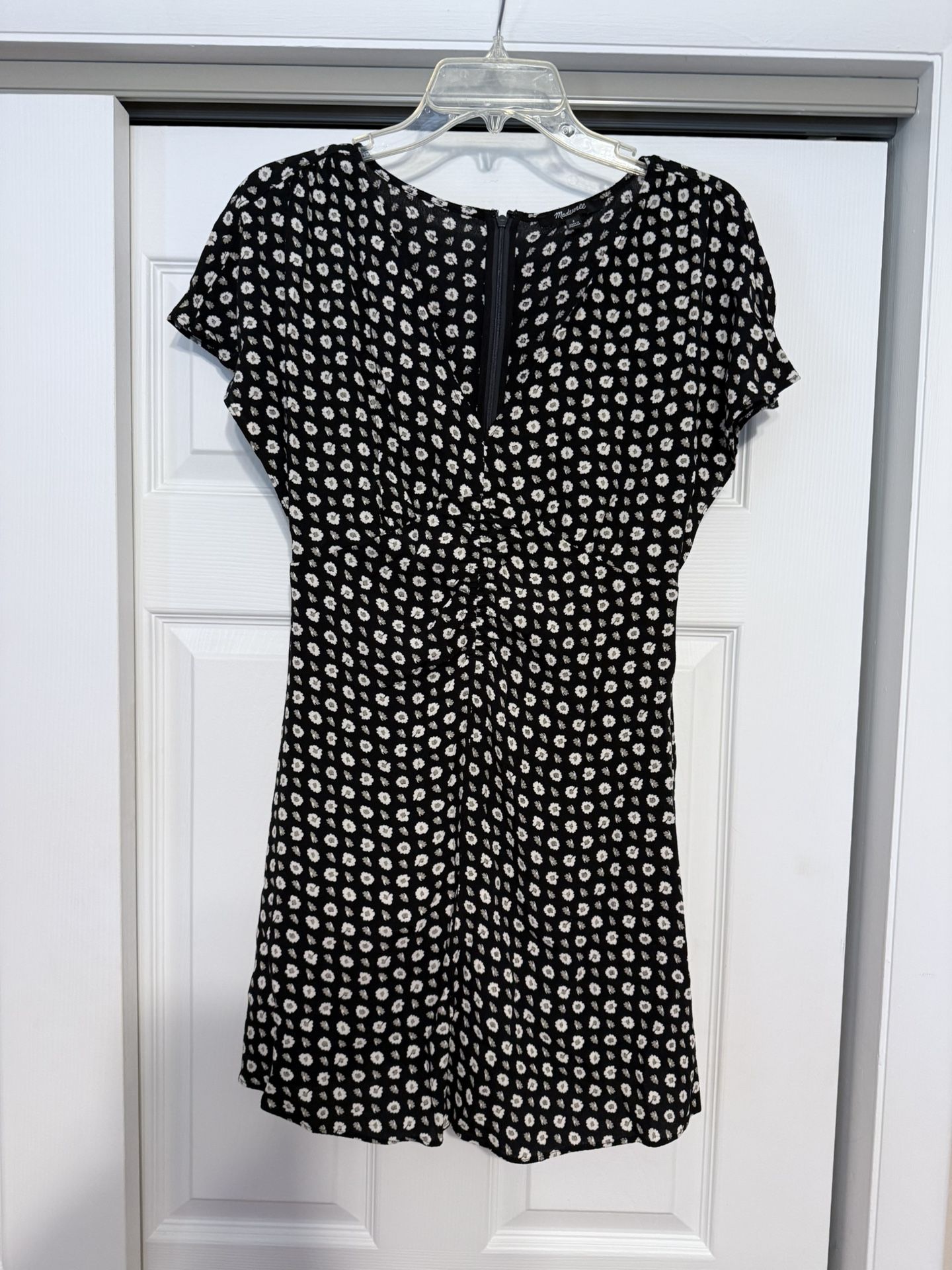 Madewell Black & White Floral Mini Dress - Size 2