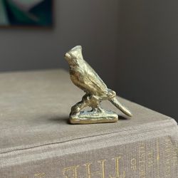 Small Vintage Brass Cardinal Figurine ( H1.8” ) firm on price 