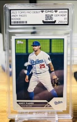 2023 Topps Pro Debut Andy Pages Rookie GMG Graded 10 Gem Mint 💎 RC