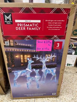 3 pieces prismatic deer family