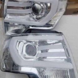 09-14 Ford F150 LED DRL Projector Headlights Luces Calaveras Micas Faros Focos Faroles Headlamps 