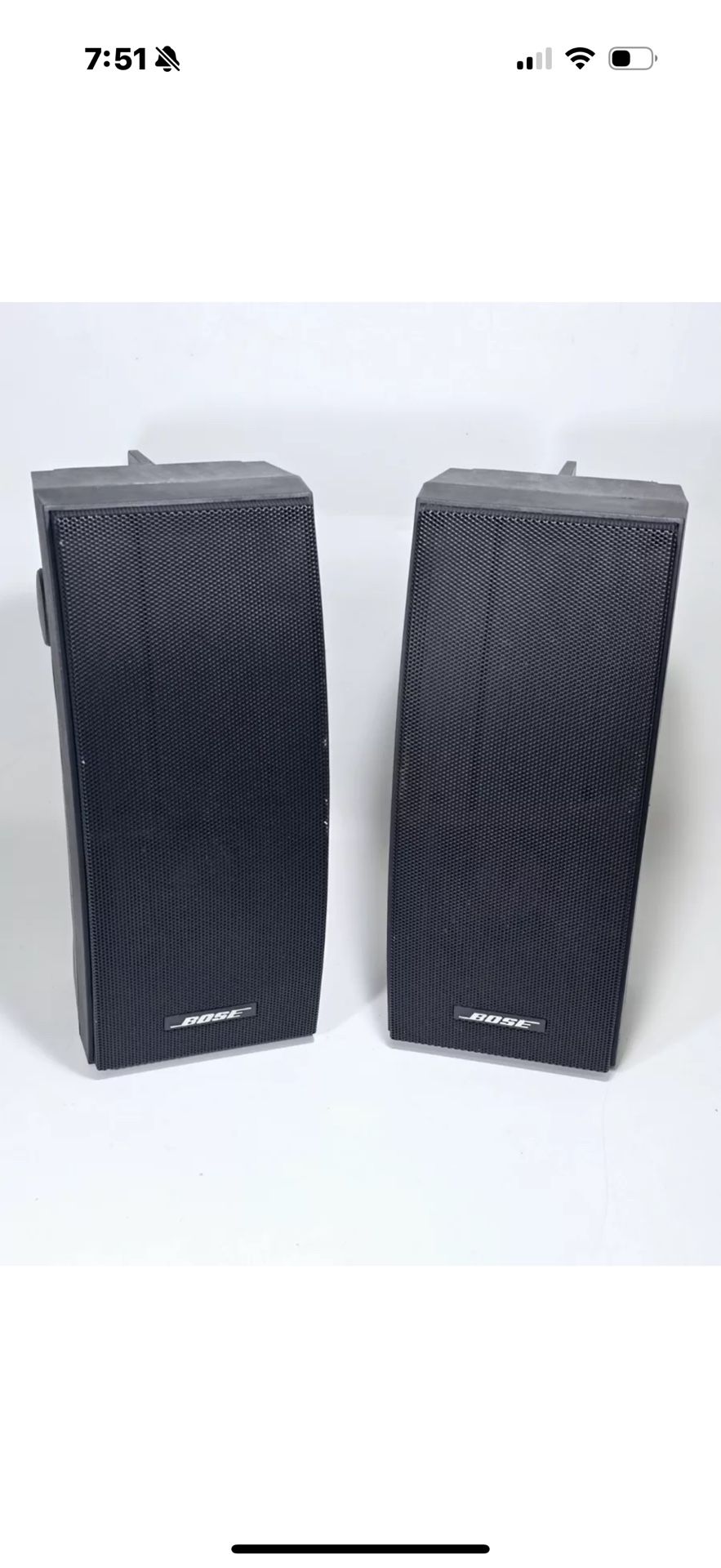 Bose 251 Sound Environmental Pair of Black Outdoor Speakers ~ TESTED / WORKING