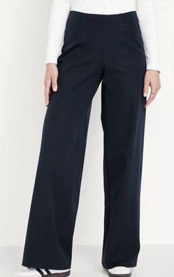 Old Navy Elevated Comfort Black Jack pull on wide leg pants, size M