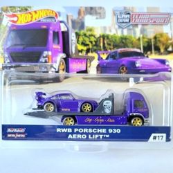 Hot Wheels RWB Porsche 930 Aero Lift Team Transport  Purple 