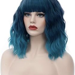 Blue And Teal Wig