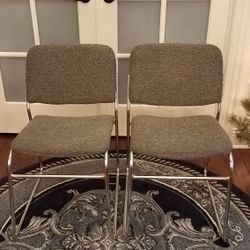 Set Of Metal Framed Chairs
