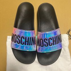 Moschino Slide Sandals Size 42 Europe And Size 9 US For Men