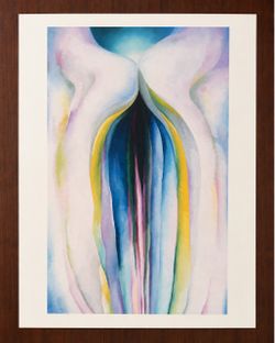 Georgia O'Keeffe Grey Lines with Black, Blue and Yellow Archival Print (11 x 14)