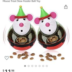 New 2PCS Cat Interactive Treat Toy, Cat Food Toy, Slow Feeder