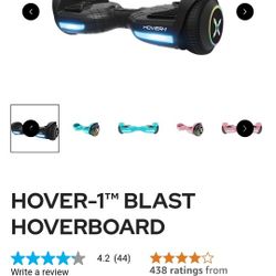 Hover-1 - Blast Electric Self-Balancing Scooter w/3 mi Max Operating Range & 7 mph Max Speed Black Hoverboard NEW IN BOX