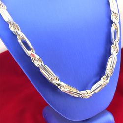 925 Silver 26”  Milano Style Necklace 9.5mm 154.40g 