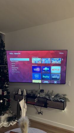 2024 65” TCL Roku Tv With Swivel Wall Mount