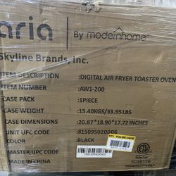 Ariawave 36 Qt Black Air Fryer Oven