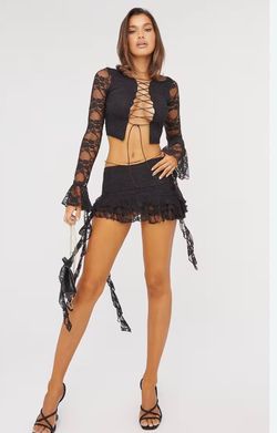 Fashion Nova lace skirt set L