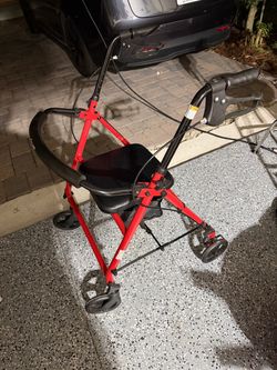 Drive Medical Rollator Walker with Seat & Brakes – 350 lb