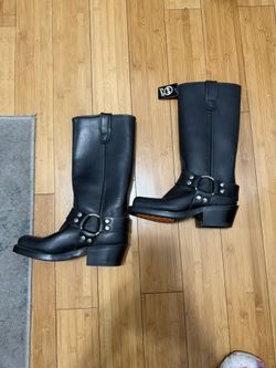 Double H black leather harness Biker Boots
