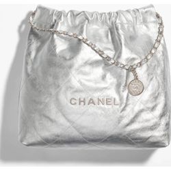 Chanel Silver Bag Calfskin 22