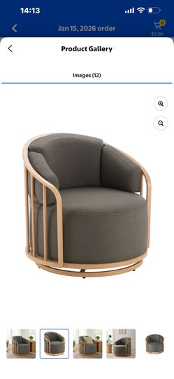 BETTER HOMES & GARDEN LILLIAN SWIVEL BIRDCAGE ACCENT CHAIR