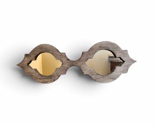 Decorative Double Mirror Wood Wall Decor