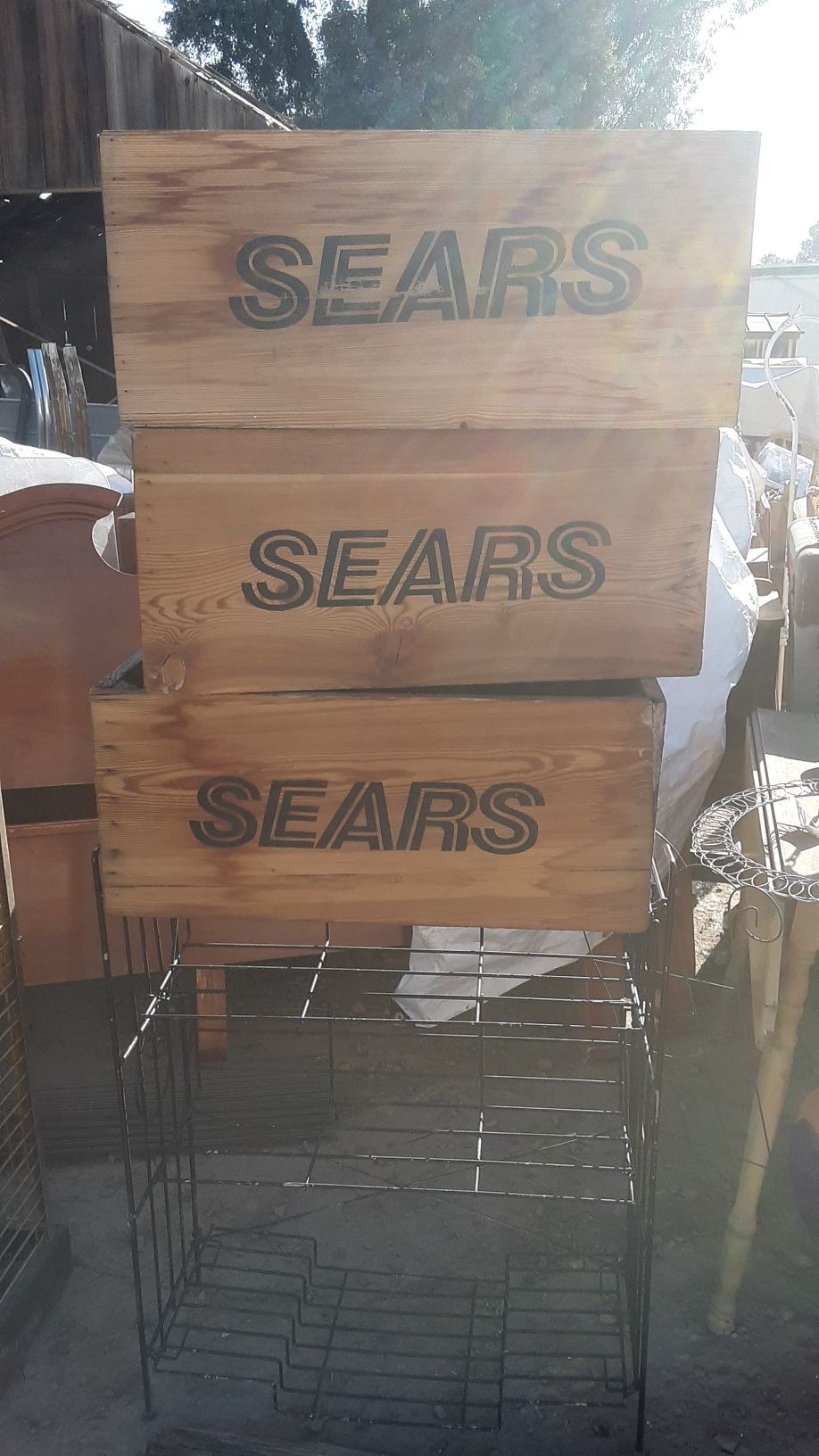 SEARS COLLECTABLE WOOD BOXES OR CRETES