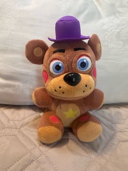Small Freddy Fazbear Plush - Five Nights at Freddy’s FNAF Purple Top Hat (7”)