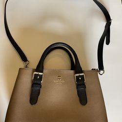 Kate Spade black/warm taupe crossbody purse