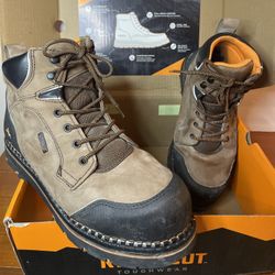 Ridgecut RCT002TS 6" Men's Work Boot Waterproof Brown Leather Steel Toe Size 11