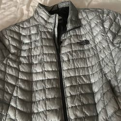 Gray North face Thermaball Jacket
