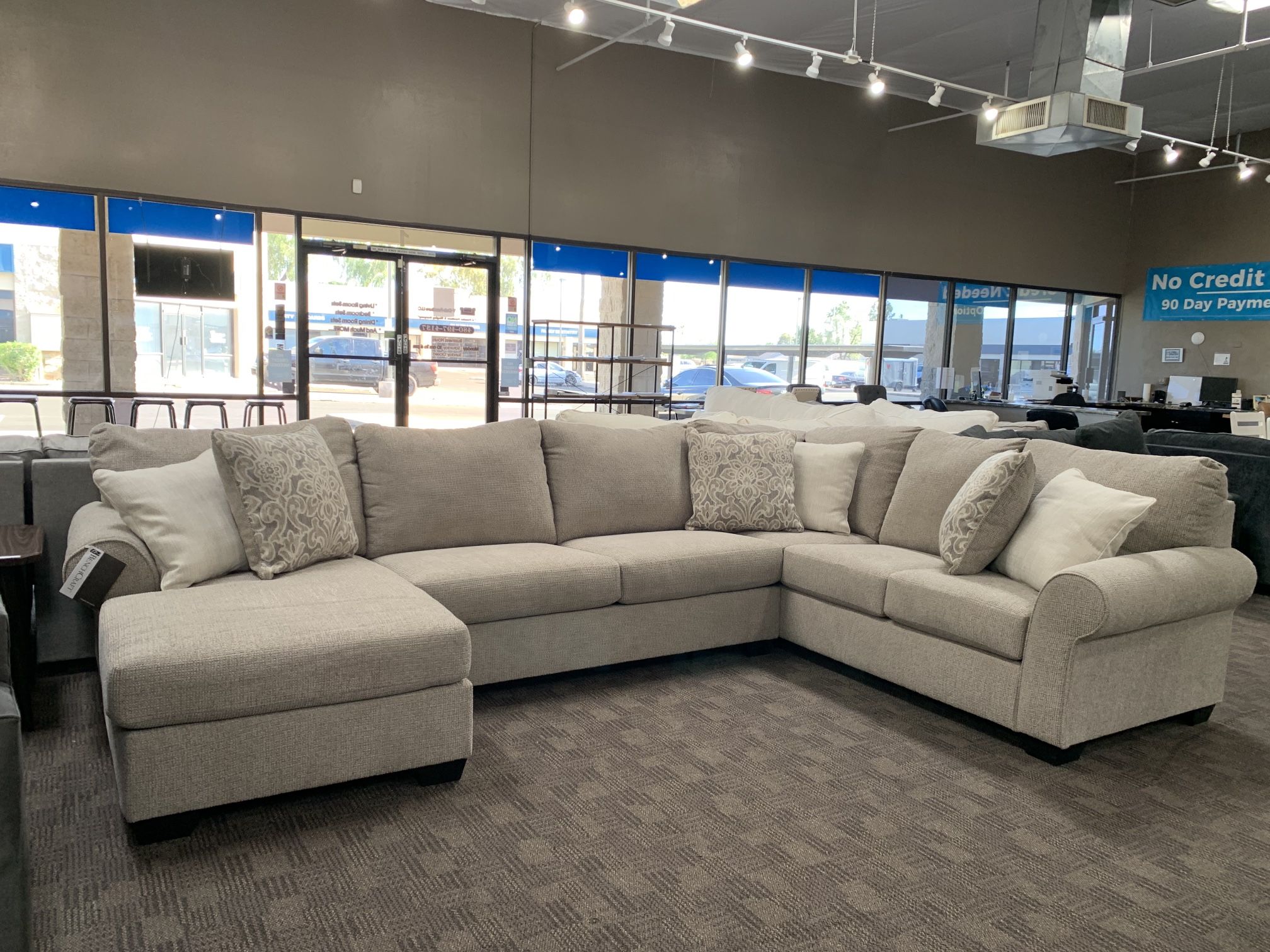 Tan Beige Sectional Couch
