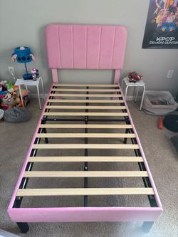 Brand new pink twin size bed w/ mattress