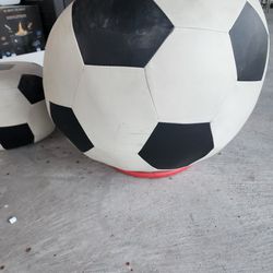 Leather Soccer Ball Chair And Ottoman