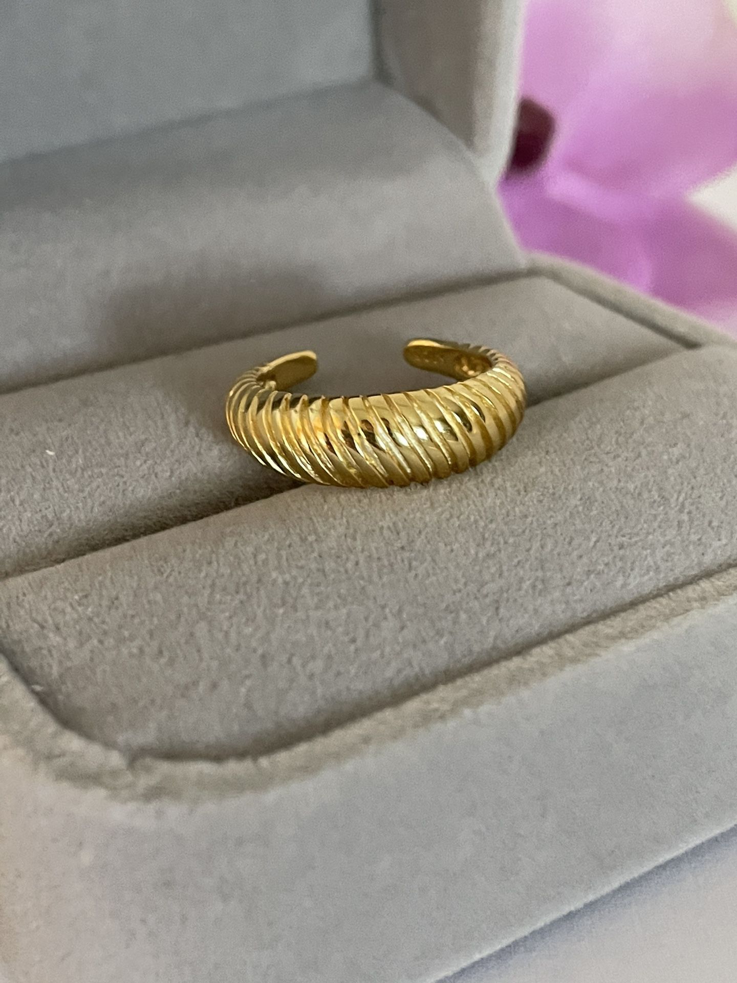 18K Gold Vermeil Croissant Ring