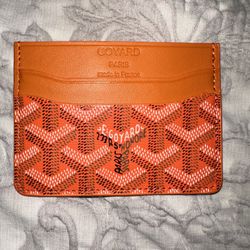 Orange Goyard Cardholder Wallet