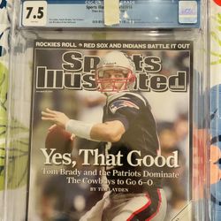 7.5 Graded Tom Brady Sports Illustrated Magazine