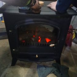 Electric heater/fireplace look, fan forced heat