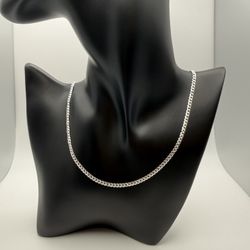 20” Diamond Cut Cuban Chain – Solid 925 Silver – 3mm – Brand New