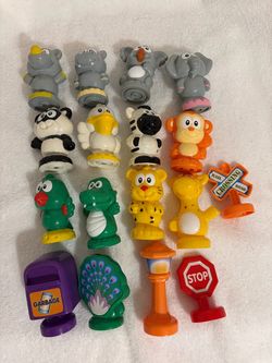 Vintage VTech Smartville, Replacement Figures, Smart Chip, Alphabet Train Station, and Zoo Town
