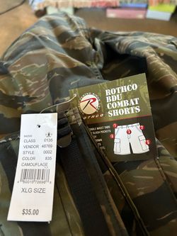 ROTHCO BDU MEN’s Tiger Strike Camo COMBAT SHORTS New With Tags